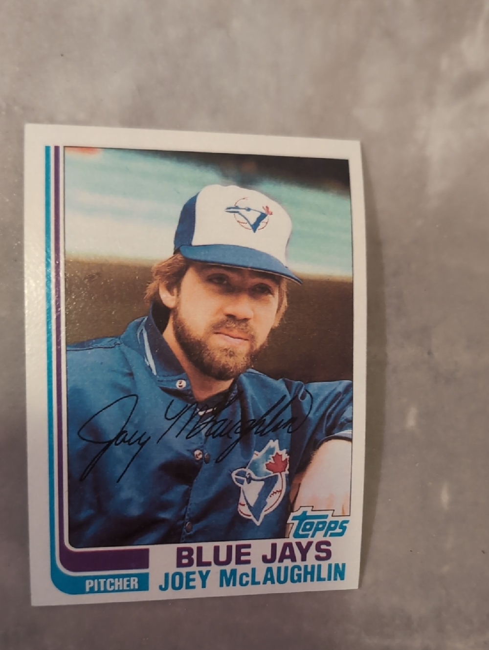 5/$15 Topps Blue Jays 1982 Joey McLaughlin Autographed Baseball Card